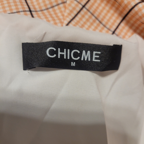 Plaid Women's Jumpsuit in Peach by [Brand] - Picture 3 of 3